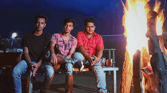 Group of Friends posing at the Backwater